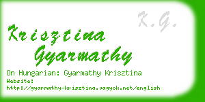 krisztina gyarmathy business card